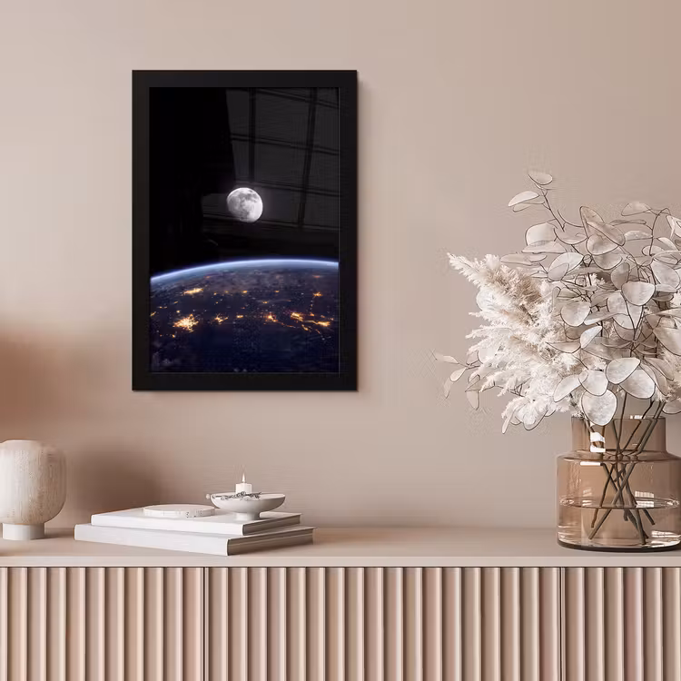 Poster met lijst - Aarde - Nacht - Ruimte — 5