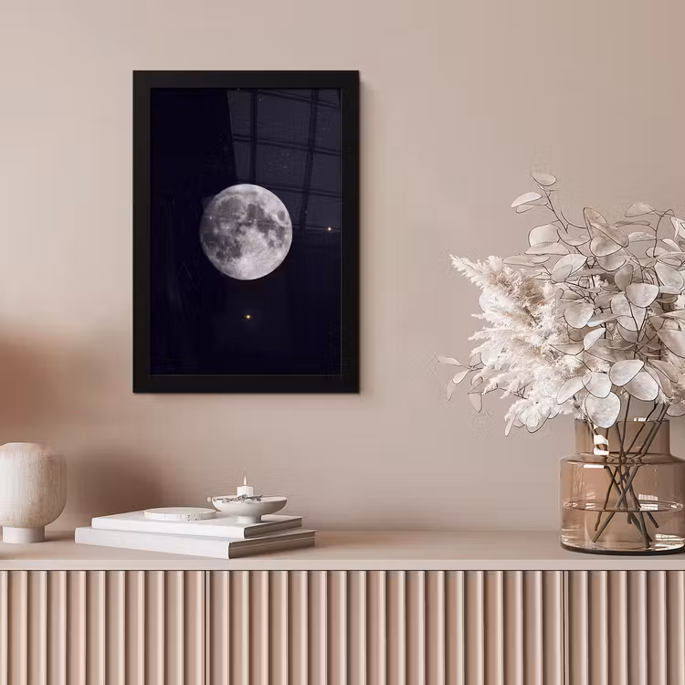 Poster met lijst - Maan - Sterren - Ruimte — 5