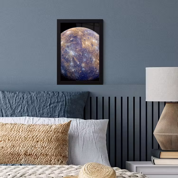 Poster met lijst - Planeet - Kraters - Ruimte — 3