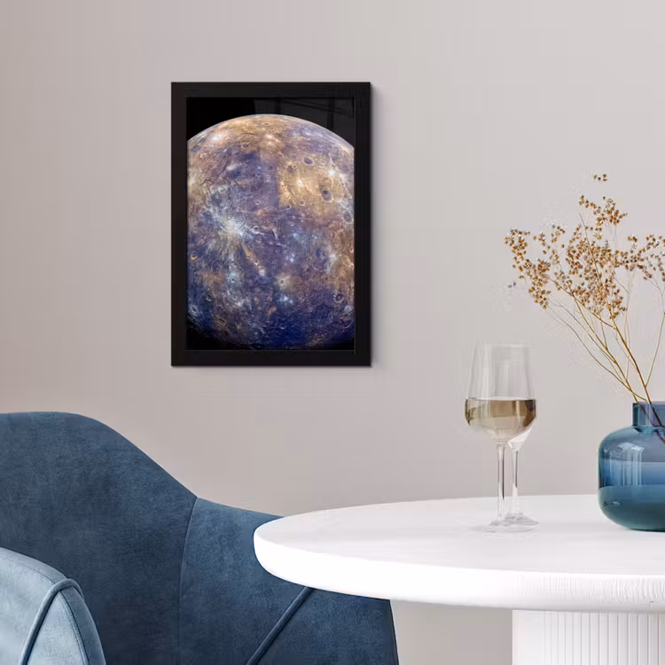 Poster met lijst - Planeet - Kraters - Ruimte — 4