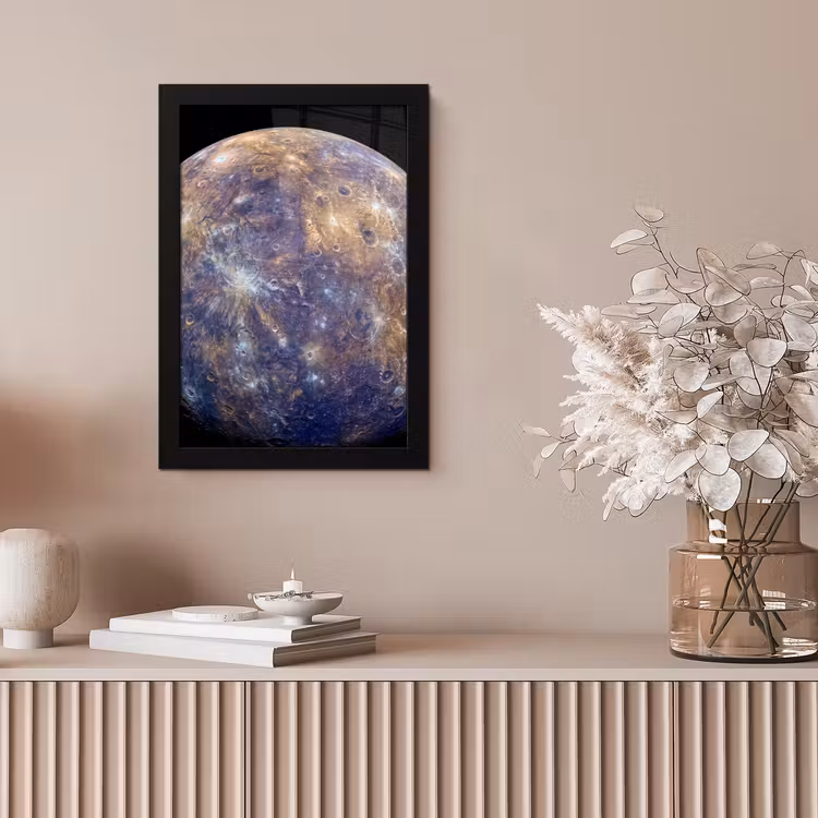 Poster met lijst - Planeet - Kraters - Ruimte — 5