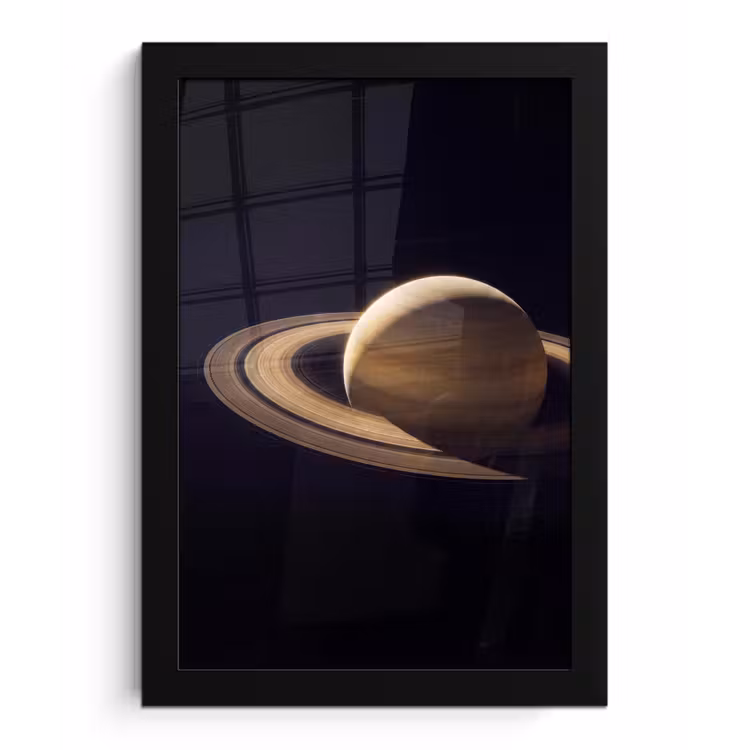 Poster met lijst - Planeet - Ringen - Ruimte — 1