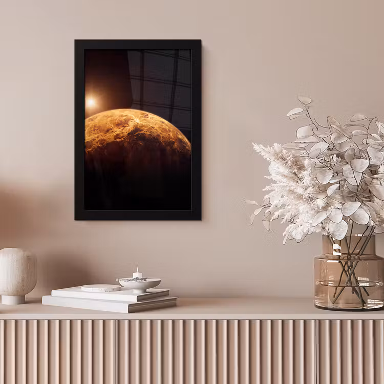 Poster met lijst - Planeet - Ruimte - Oranje — 5