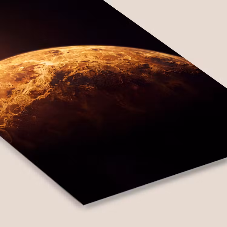 Poster met lijst - Planeet - Ruimte - Oranje — 7