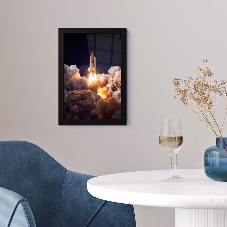 Poster met lijst - Ruimtevaartuig - Lancering - Sterren — 4