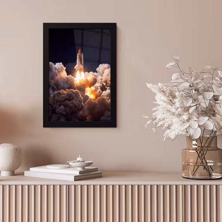 Poster met lijst - Ruimtevaartuig - Lancering - Sterren — 5