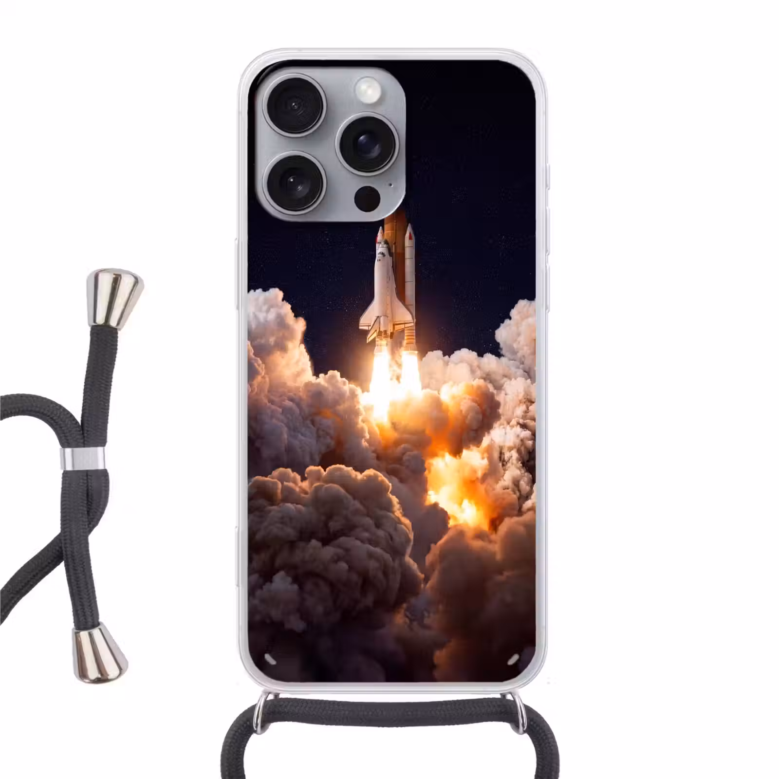 Telefoonhoesje met koord - Ruimtevaartuig - Lancering - Sterren — 1