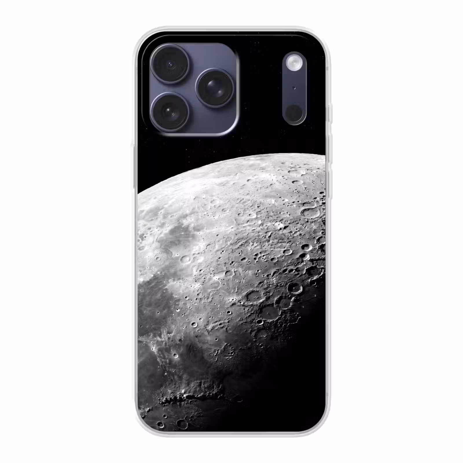 Telefoonhoesje Softcase - Maan - Kraters - Ruimte — 1