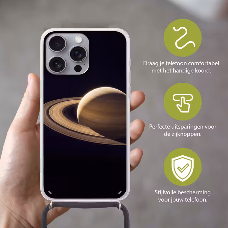 Telefoonhoesje met koord - Planeet - Ringen - Ruimte — 4