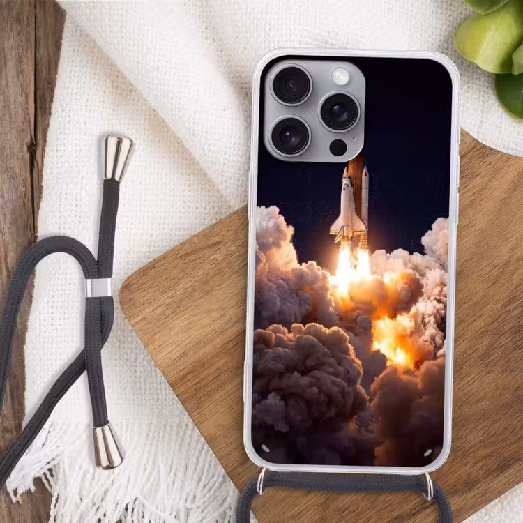 Telefoonhoesje met koord - Ruimtevaartuig - Lancering - Sterren — 3