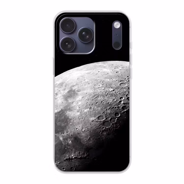 Telefoonhoesje Softcase - Maan - Kraters - Ruimte — 1