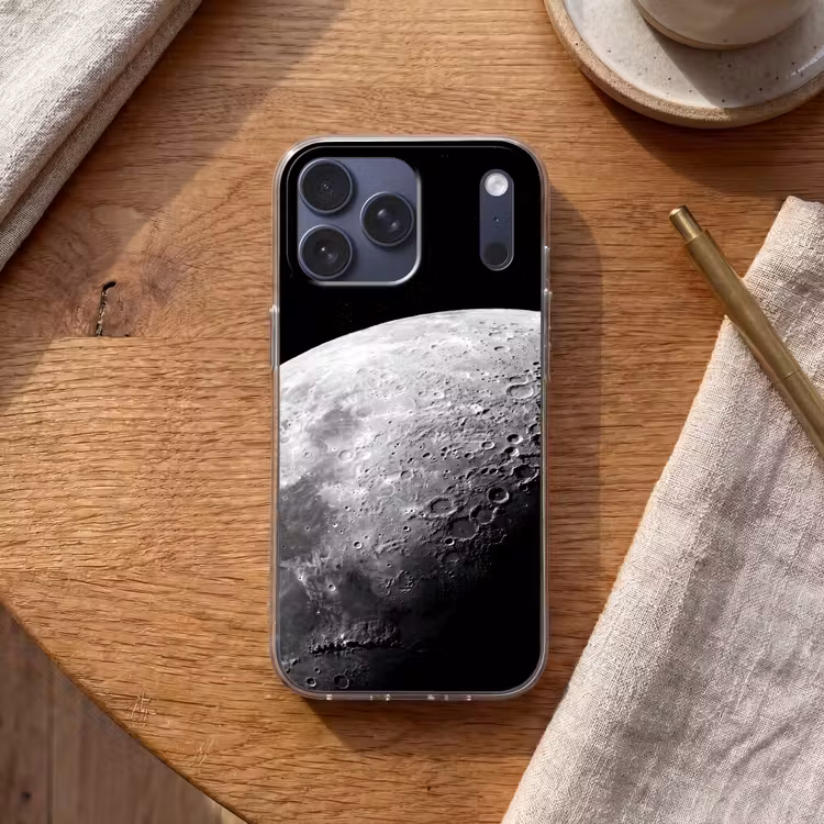 Telefoonhoesje Softcase - Maan - Kraters - Ruimte — 2