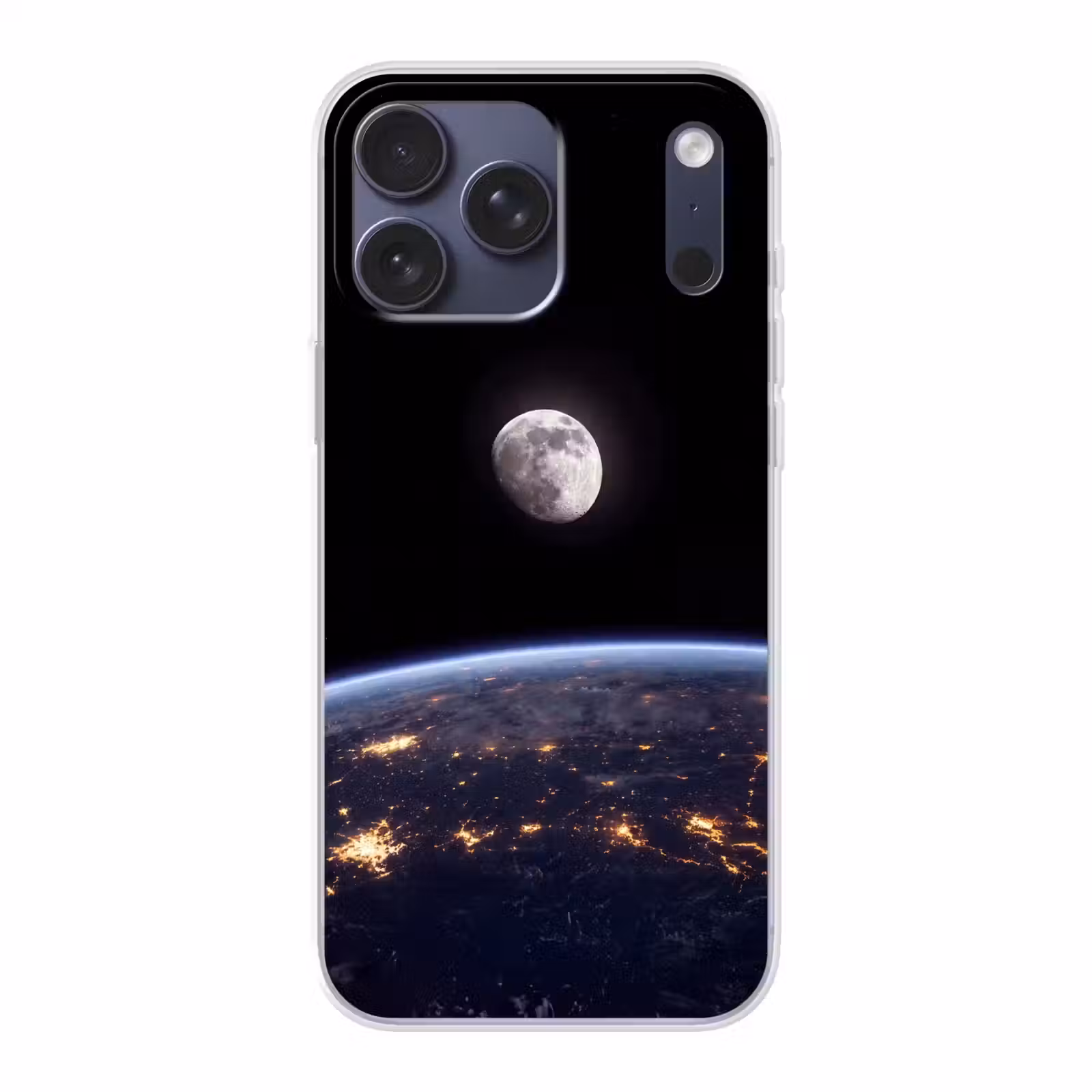 Telefoonhoesje Softcase - Aarde - Nacht - Ruimte — 1