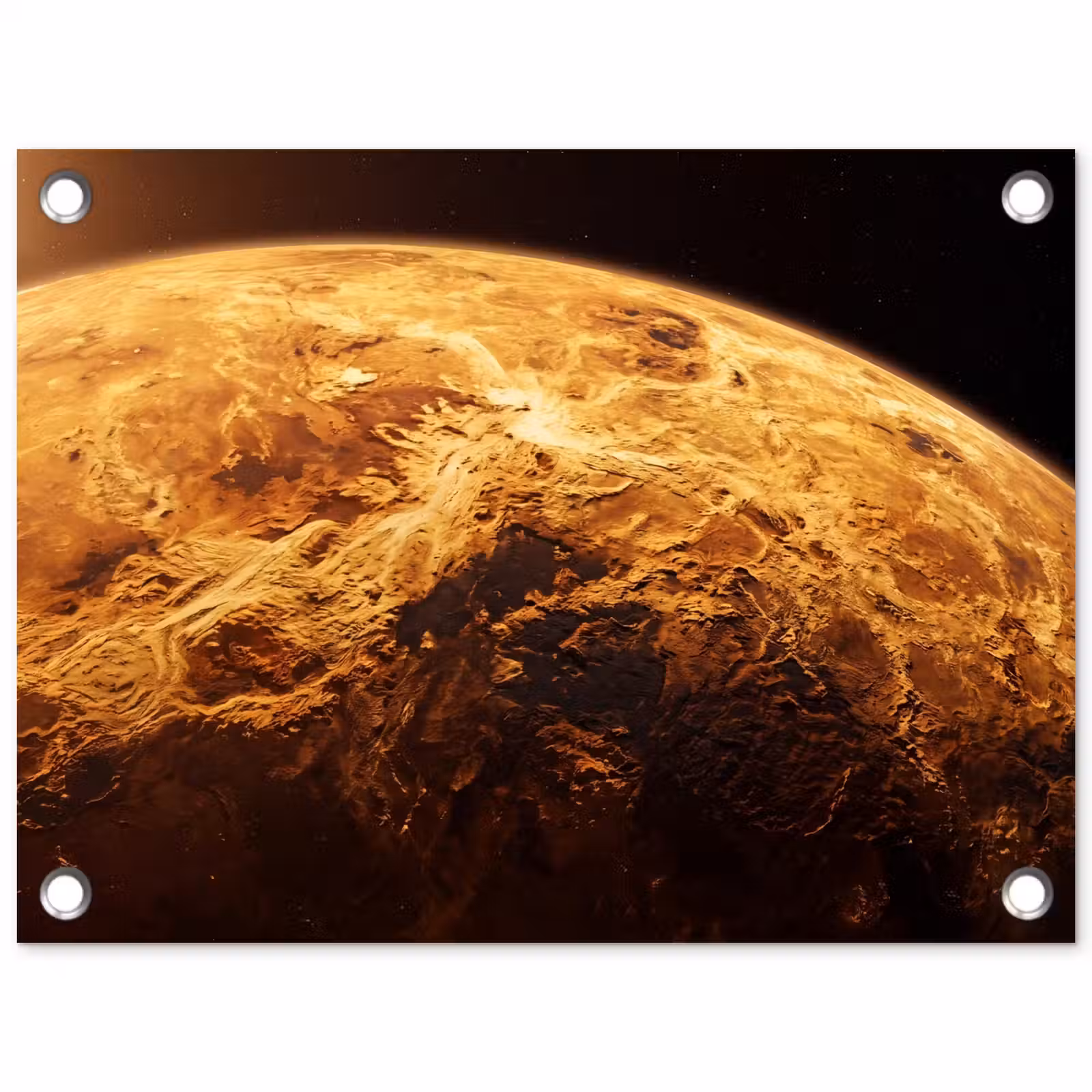 Tuinposter - Planeet - Ruimte - Oranje — 1