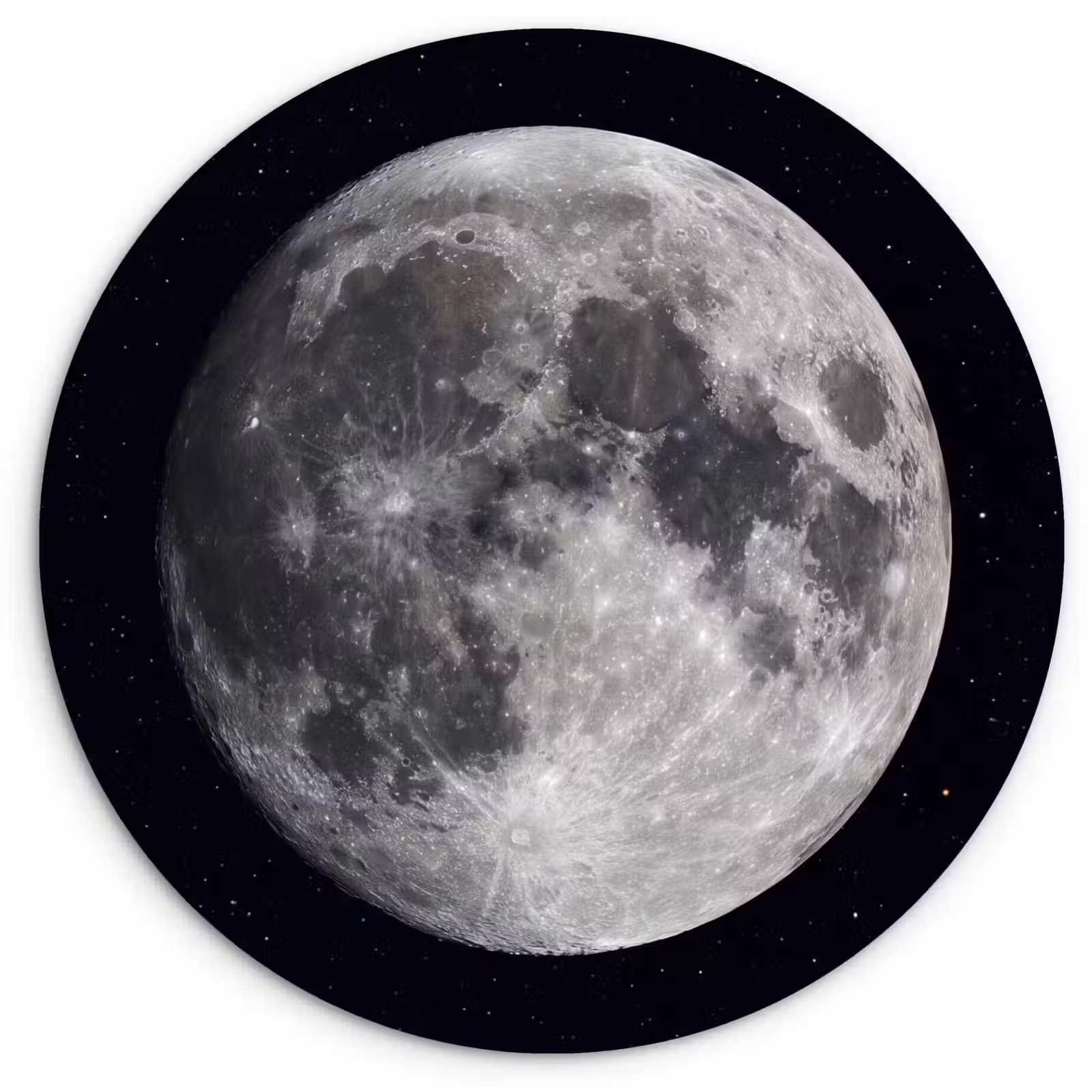 Wandcirkel - Glas - Maan - Sterren - Ruimte — 1
