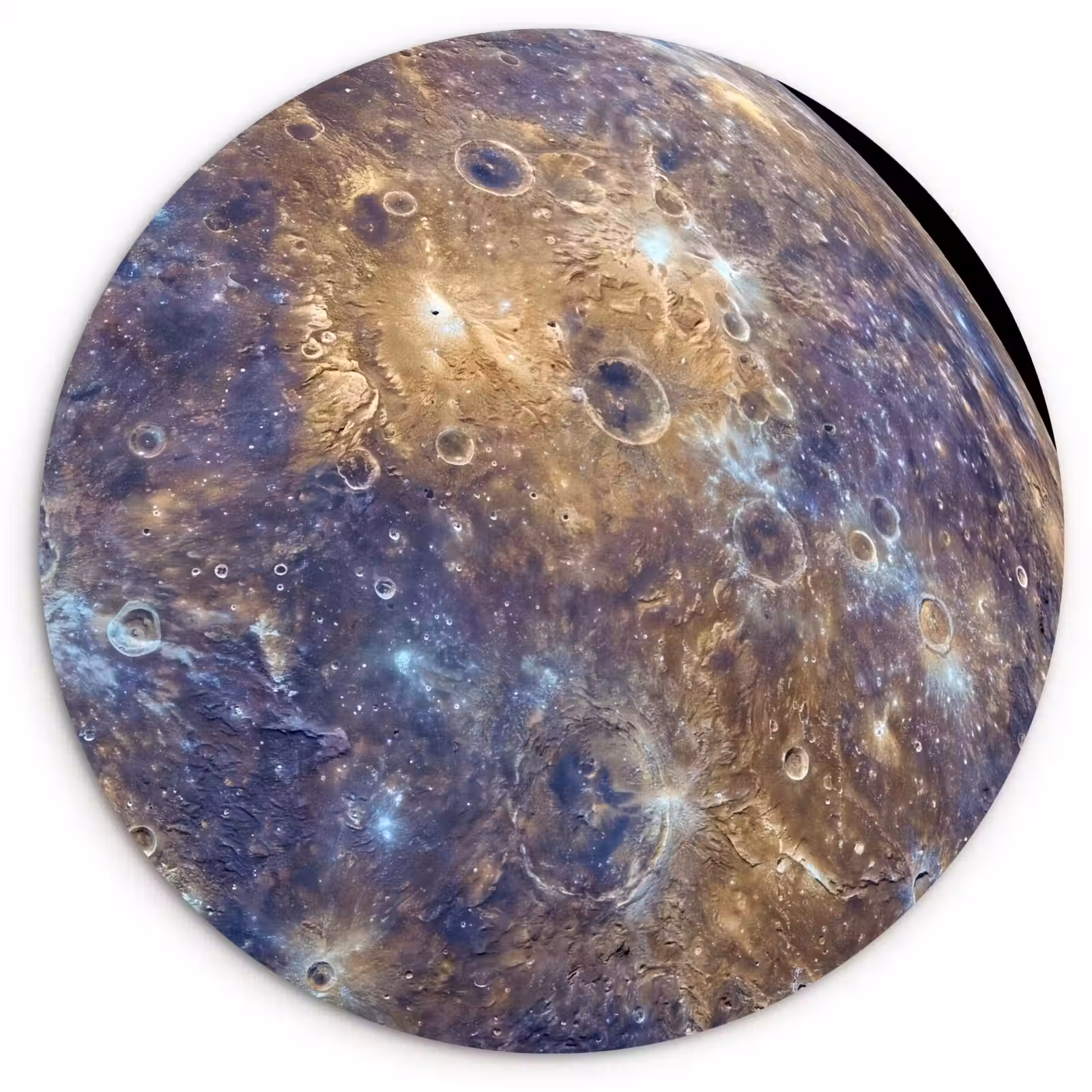 Wandcirkel - Glas - Planeet - Kraters - Ruimte — 1