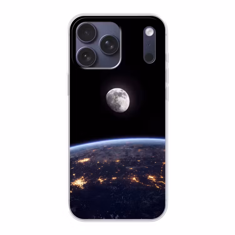 Telefoonhoesje Softcase - Aarde - Nacht - Ruimte — 1