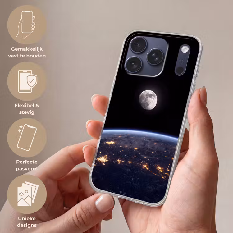 Telefoonhoesje Softcase - Aarde - Nacht - Ruimte — 4