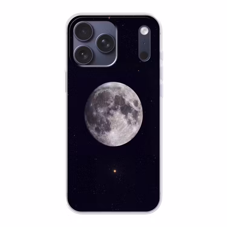 Telefoonhoesje Softcase - Maan - Sterren - Ruimte — 1