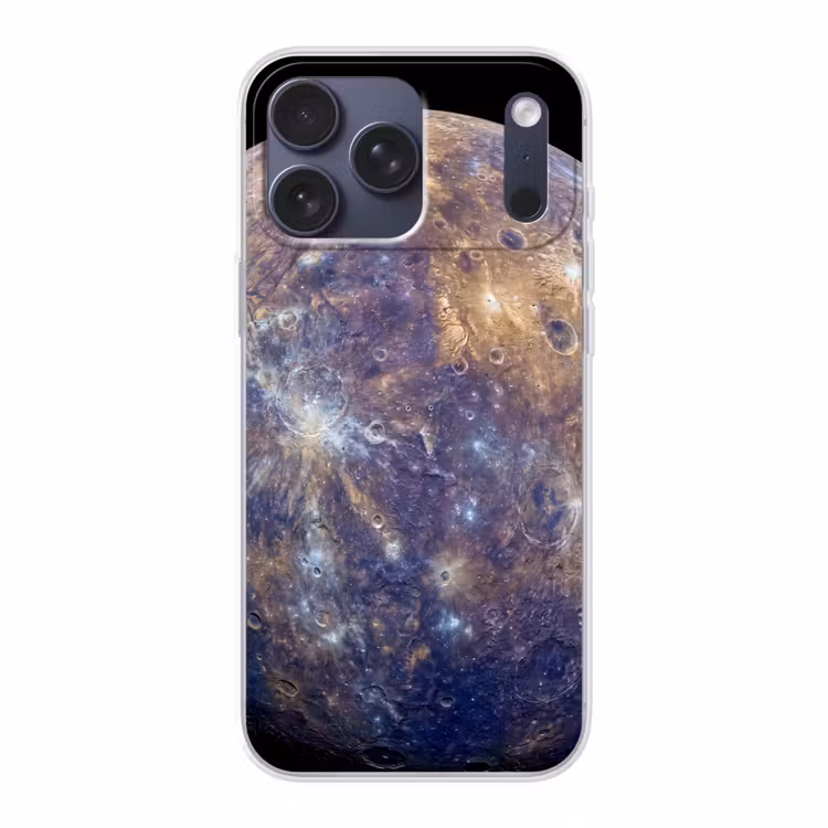 Telefoonhoesje Softcase - Planeet - Kraters - Ruimte — 1