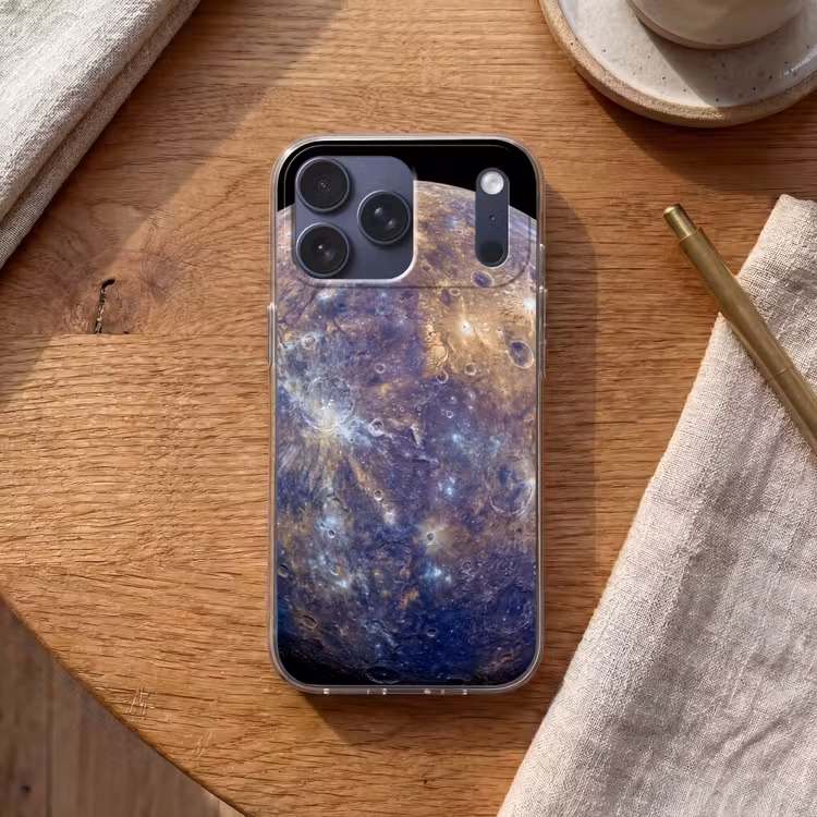 Telefoonhoesje Softcase - Planeet - Kraters - Ruimte — 2