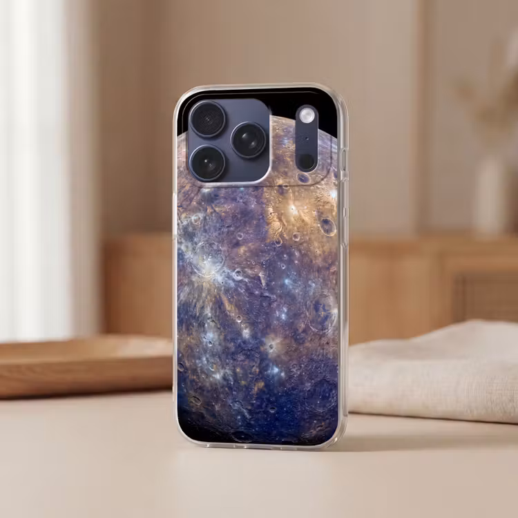 Telefoonhoesje Softcase - Planeet - Kraters - Ruimte — 3