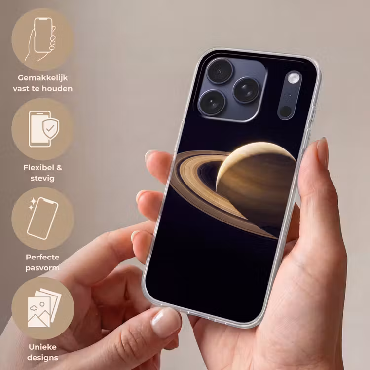 Telefoonhoesje Softcase - Planeet - Ringen - Ruimte — 4