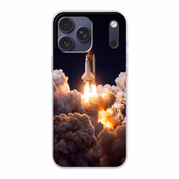 Telefoonhoesje Softcase - Ruimtevaartuig - Lancering - Sterren — 1