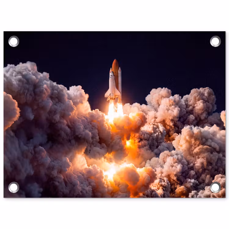 Tuinposter - Ruimtevaartuig - Lancering - Sterren — 1