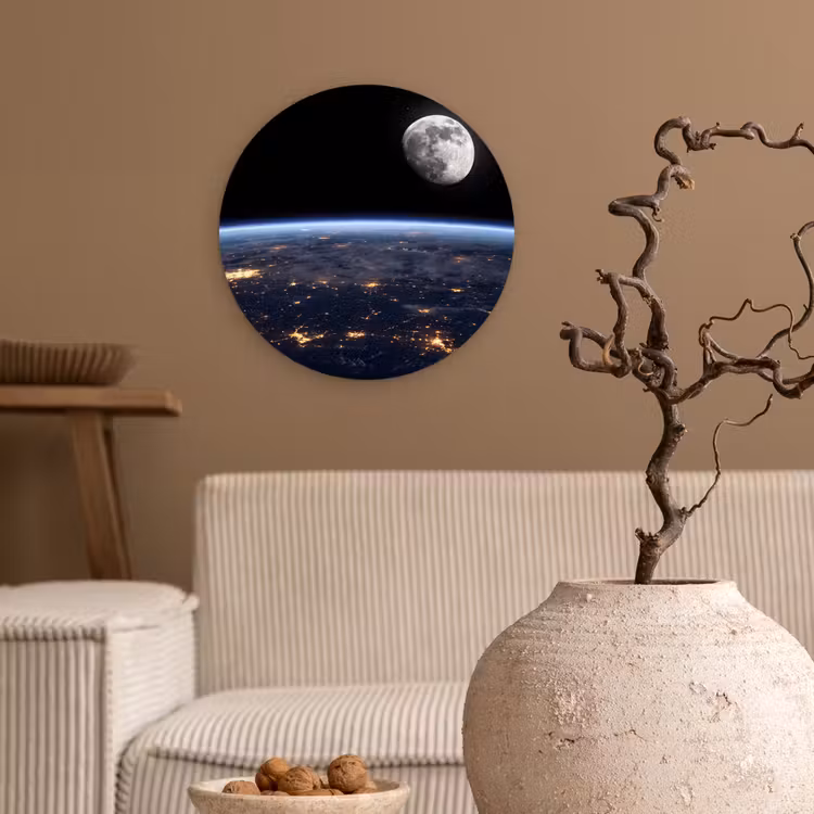 Wandcirkel - Glas - Aarde - Nacht - Ruimte — 2