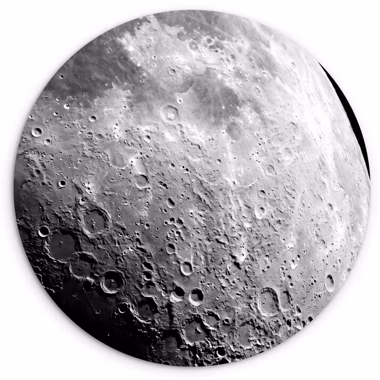 Wandcirkel - Glas - Maan - Kraters - Ruimte — 1