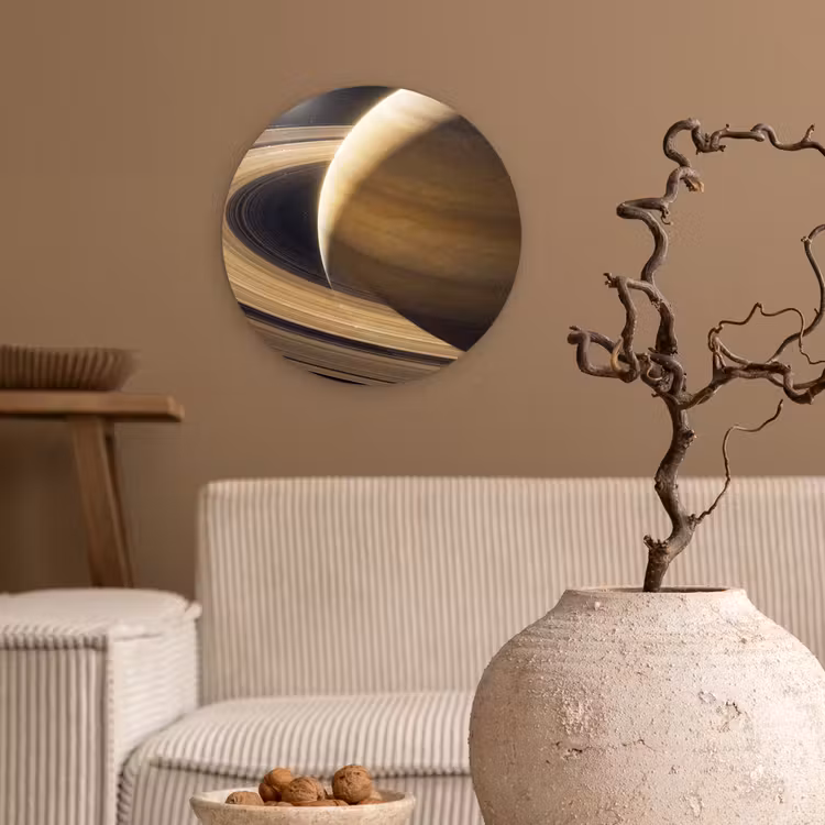 Wandcirkel - Glas - Planeet - Ringen - Ruimte — 2