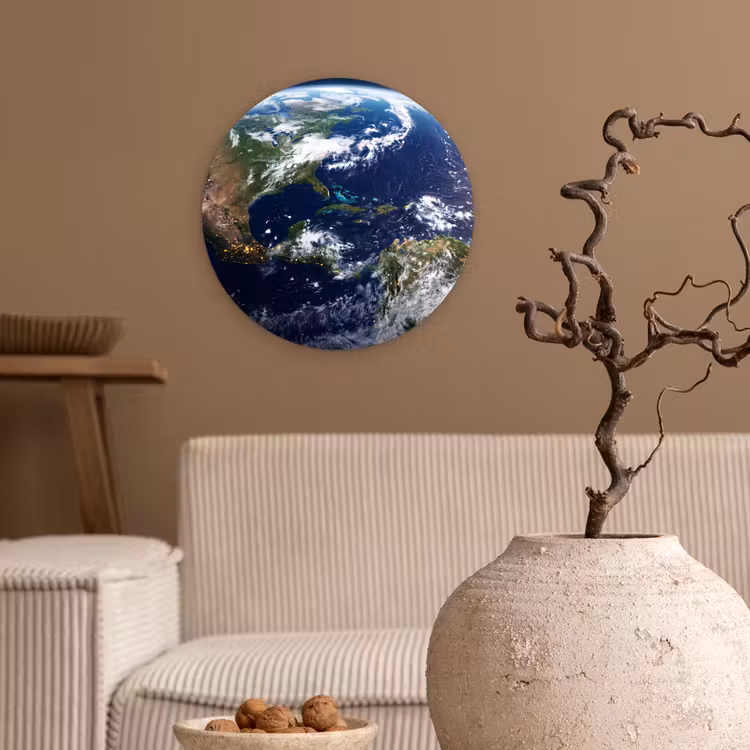 Wandcirkel - Glas - Planeet - Ruimte - Kosmos — 2