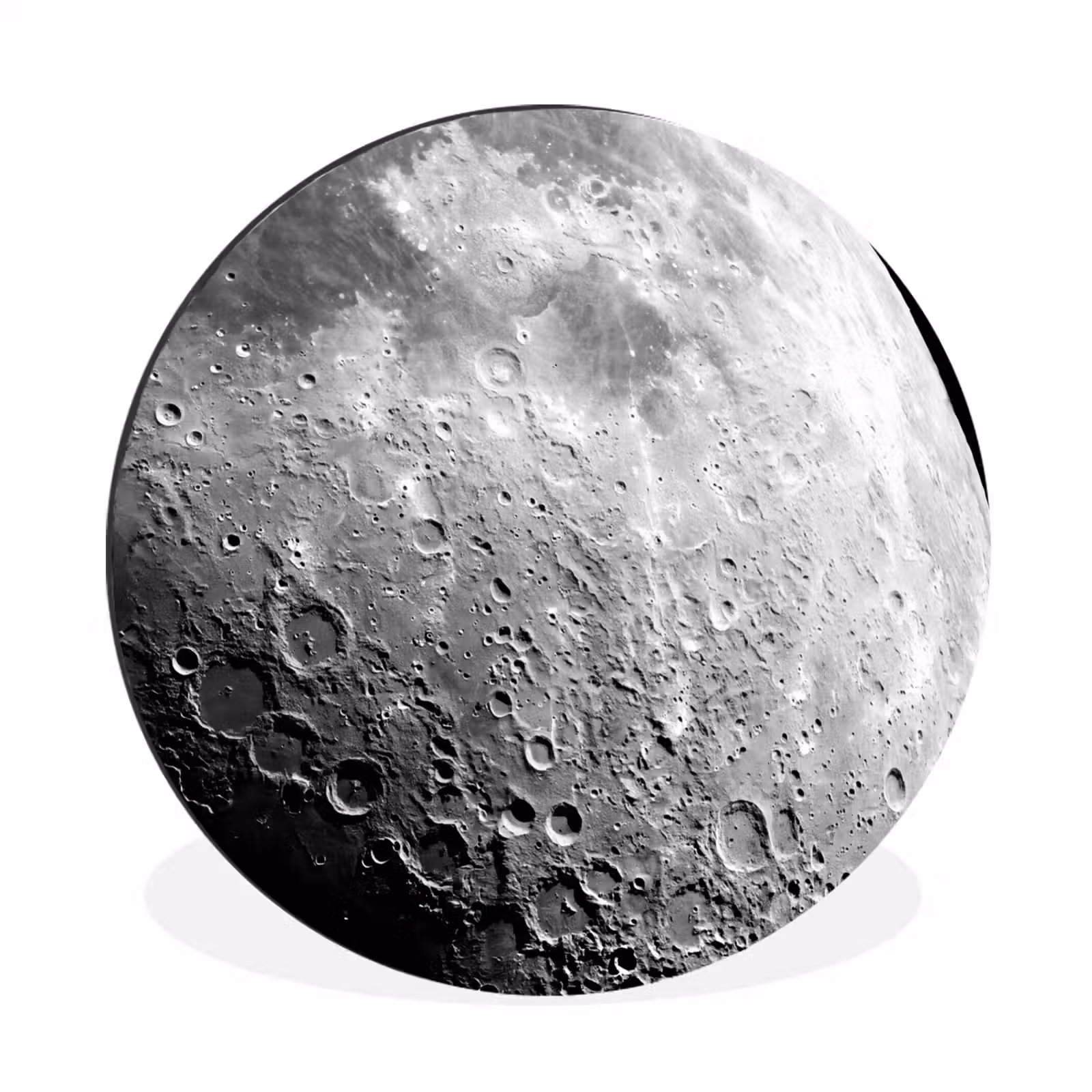Wandcirkel - Aluminium - Maan - Kraters - Ruimte — 1