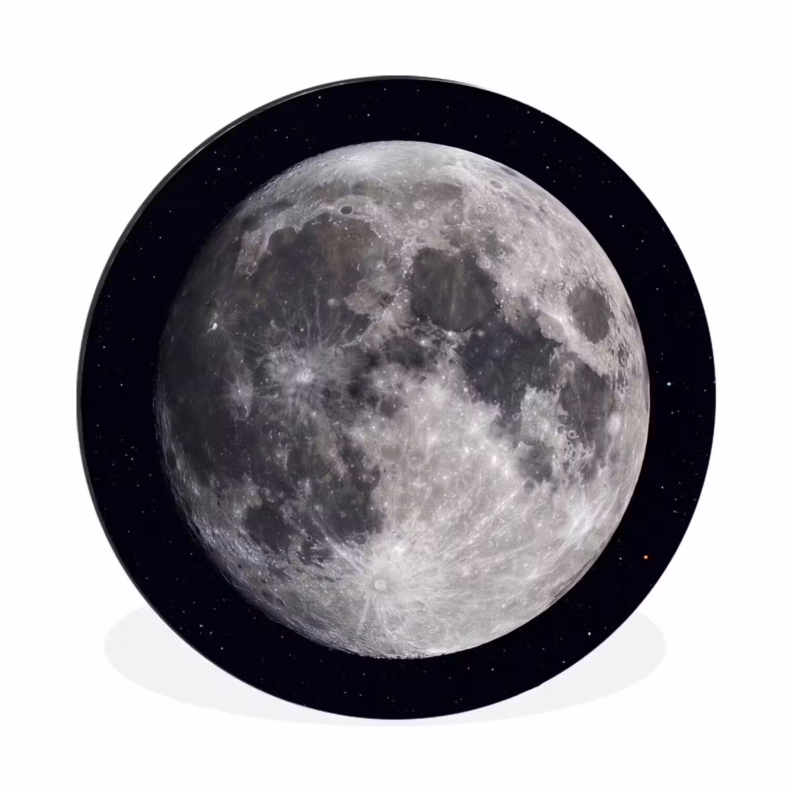 Wandcirkel - Aluminium - Maan - Sterren - Ruimte — 1