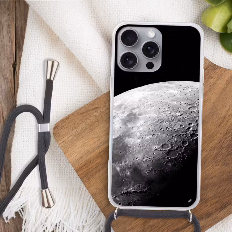 Telefoonhoesje met koord - Maan - Kraters - Ruimte — 3