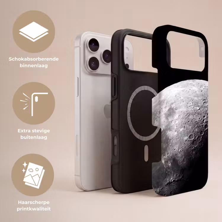 Telefoonhoesje Toughcase - Maan - Kraters - Ruimte — 3