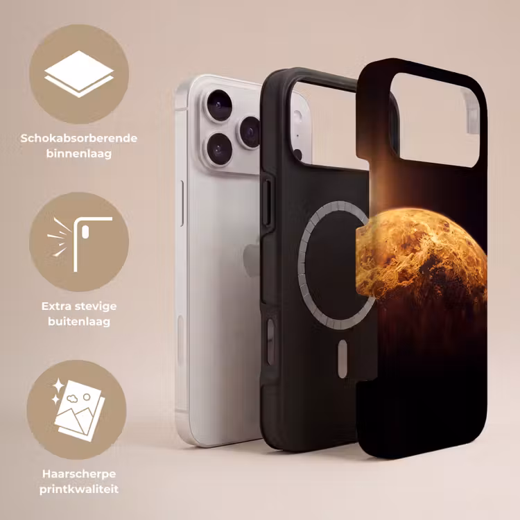 Telefoonhoesje Toughcase - Planeet - Ruimte - Oranje — 3