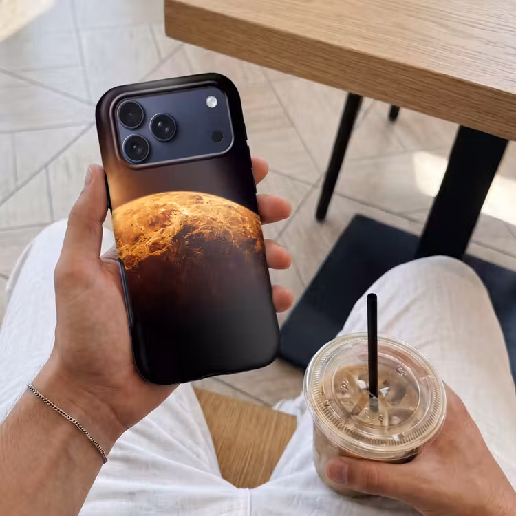 Telefoonhoesje Toughcase - Planeet - Ruimte - Oranje — 4