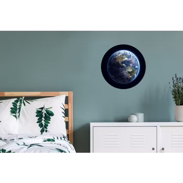 Wandcirkel - Aluminium - Aarde - Ruimte - Kosmos — 4