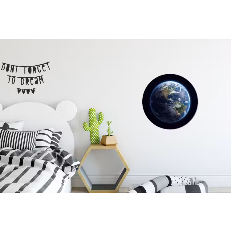 Wandcirkel - Aluminium - Aarde - Ruimte - Kosmos — 5