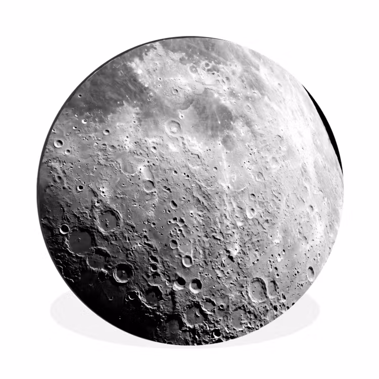 Wandcirkel - Aluminium - Maan - Kraters - Ruimte — 1