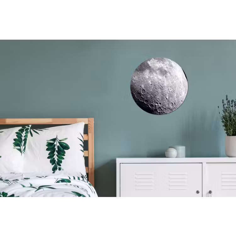 Wandcirkel - Aluminium - Maan - Kraters - Ruimte — 4