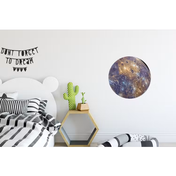 Wandcirkel - Aluminium - Planeet - Kraters - Ruimte — 5