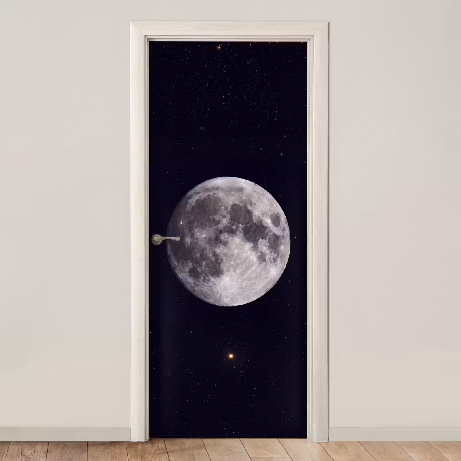 Deursticker - Maan - Sterren - Ruimte — 1
