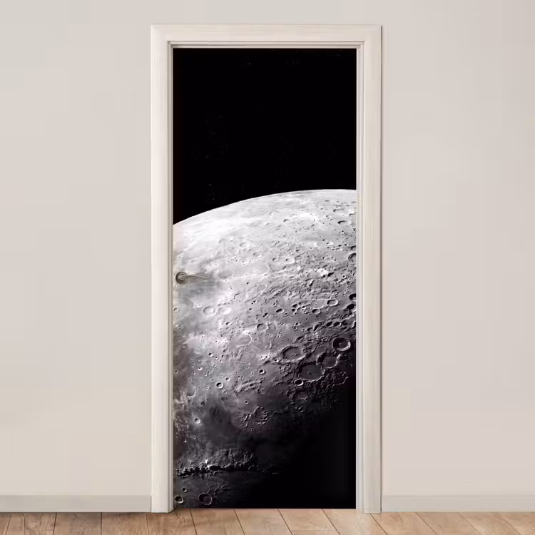 Deursticker - Maan - Kraters - Ruimte — 1