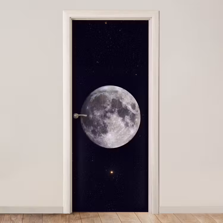 Deursticker - Maan - Sterren - Ruimte — 1