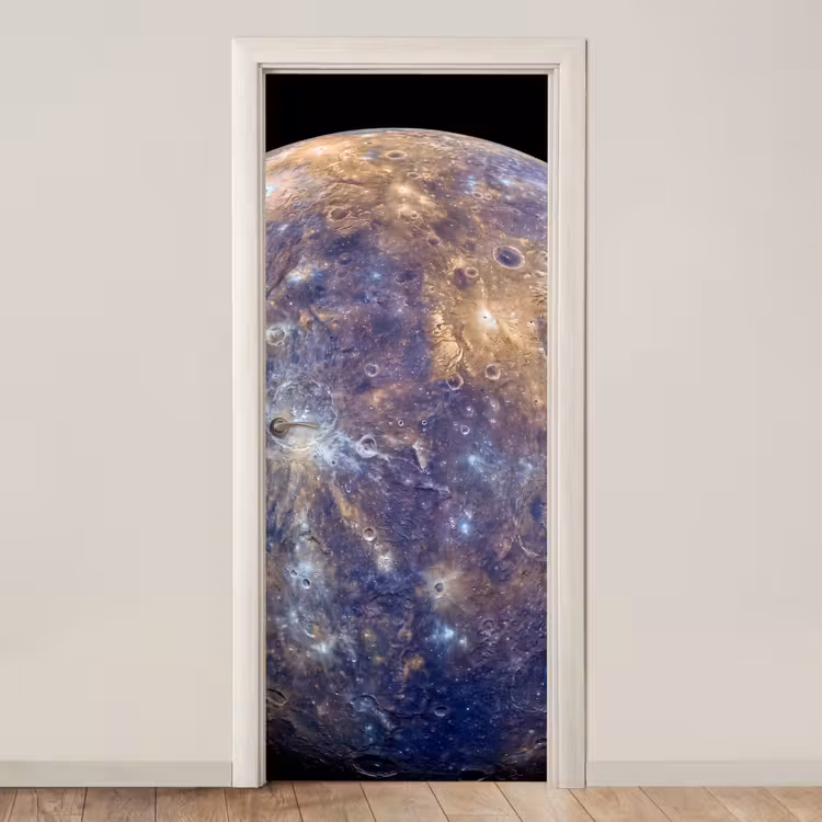 Deursticker - Planeet - Kraters - Ruimte — 1