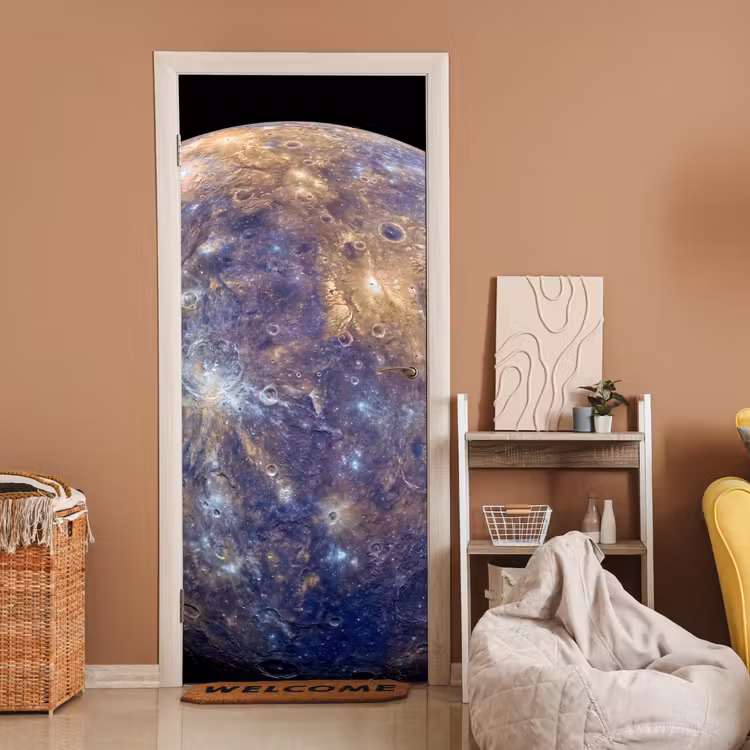 Deursticker - Planeet - Kraters - Ruimte — 2