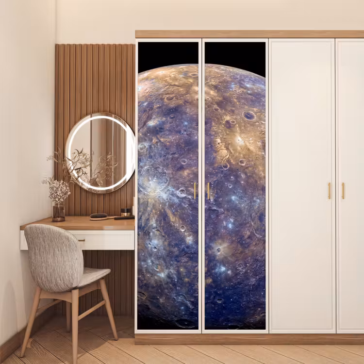 Deursticker - Planeet - Kraters - Ruimte — 5